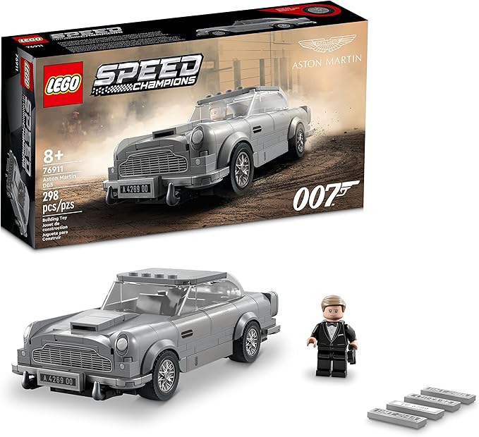 Lego Speed Champions 007 Aston Martin DB5 76911 Building Toy Set Featuring James Bond for Kids Boys and Girls Ages 8+ (298 Pieces) 10.32 x 5.55 x 2.4 inches