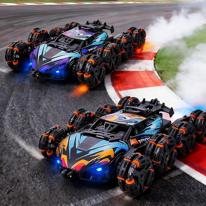 Cool 8 Wheels Hand Controlled rc Stunt Car Toys Gesture Sensing Remote Control Cars for Boys Age 6 7 8-12 13 14 Year Old Birthday Gifts Ideas for Kids