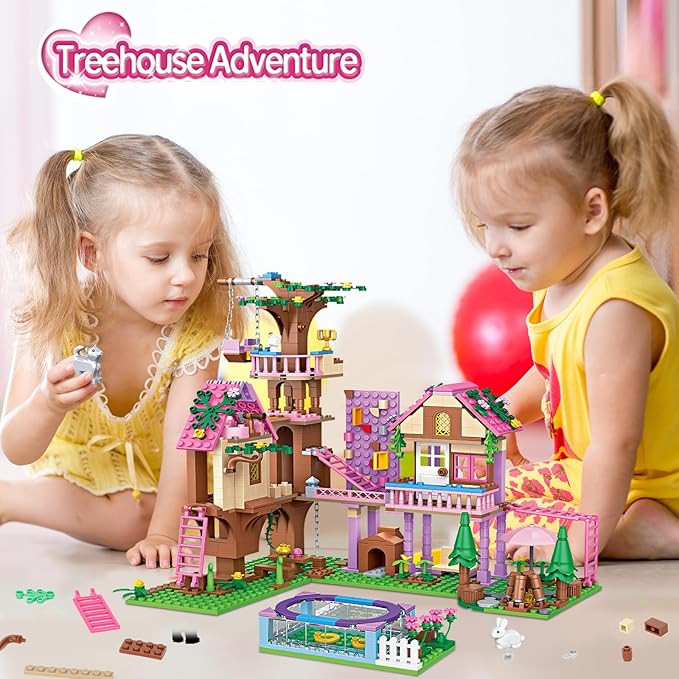Tree House Building Set Compatible with Friend 756 PCS Forest House Building Kit Birthday Gift for Kids Girls Age 14+ Years（7681）