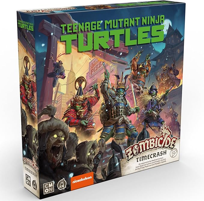 CMON Zombicide White Death: TMNT Time Crash Expansion - Turtle Team’s Quest Through Zombie New York Cooperative Strategy Game with Tabletop Miniatures Ages 14+ 1-6 Players 1 Hour Playtime