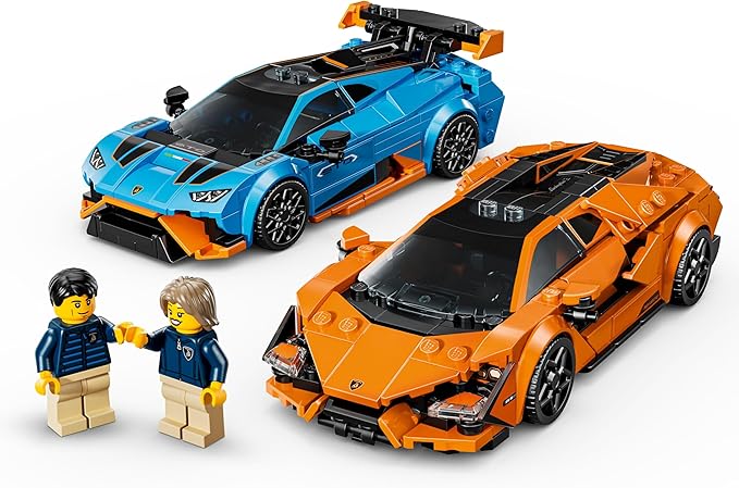 LEGO Speed Champions Lamborghini Revuelto &amp Huracán STO Car Toys - Building Toy for Pretend Play for Boys &amp Girls Ages 10+ - Model Car Kit Display - Gift Idea for Kids - 77238