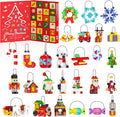 Christmas Advent Calendar 2025 Building Sets 24 Packs Christmas Ornaments Building Kit Christmas Tree/Santa/Reindeer/ Gingerbread/Penguin/Nutcracker/Snowflakes Xmas Gifts for Party Favor Kids 6+