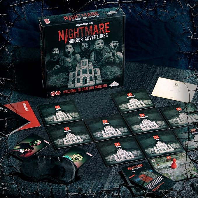 Nightmare Horror Adventures | Murder Mystery Board Game for Adults and Teens