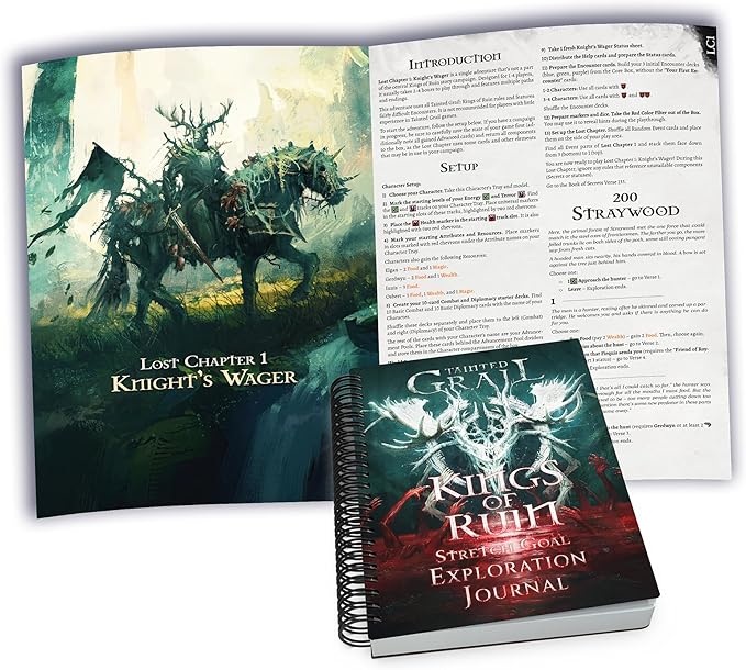 Awaken Realms Tainted Grail: Kings of Ruin Board Game Stretch Goals Expansion - Unlock Additional Adventures and Enhancements! Ages 14+ 1-4 Players 2-3 Hour Playtime Made by Awaken Realms