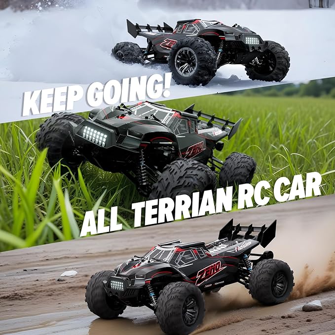 Hosim 1/10 RC Car for Adults &amp Boys 48+KMH Electric Remote Control Car High Speed Large RC Truck 4X4 Off-Road All Terrains Waterproof Monster Trucks Hobby RC Cars Toys Gifts for Boys 8-12
