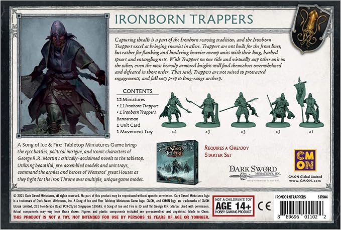 CMON A Song of Ice and Fire Tabletop Miniatures Ironborn Trappers Unit Box - Deadly Ambush Masters Strategy Game for Adults Ages 14+ 2+ Players 45-60 Minute Playtime Made by CMON