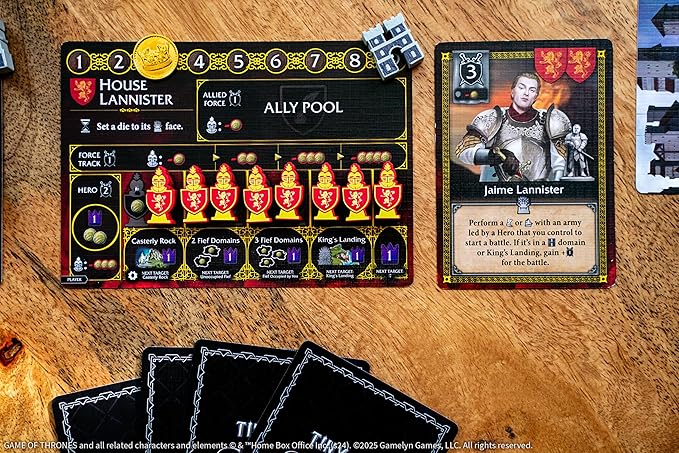 Tiny Epic Game of Thrones Board Game Strategy Game for Adults &amp Teens 1-4 Players 60+ Min Playtime Play as Iconic Westeros Characters Custom Dice Miniatures Metal Coins and Wooden Componen