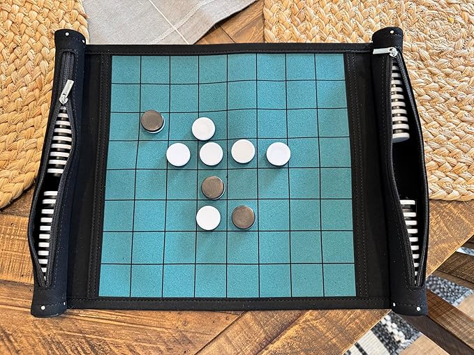 Roll-Up Travel Reversi Game | Othello Board Game for Family | Travel Othello Game