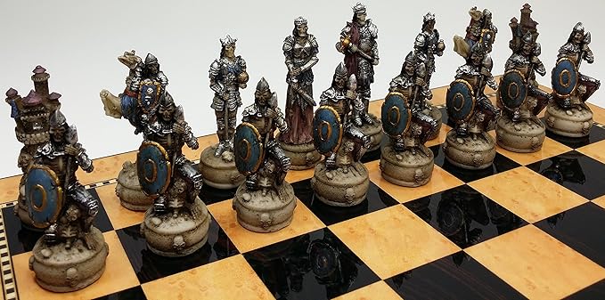 HPL Skeleton Slayer Fantasy Gothic Skull Chess Men Set - NO Board