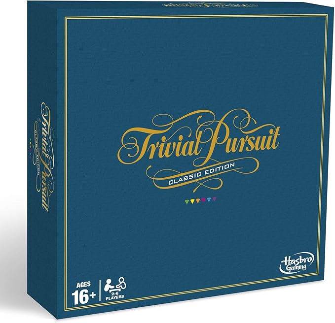 Trivial Pursuit Classic Edition Board Game for Adults and Teens Ages 16 and Up Trivia Game for 2-6 Players
