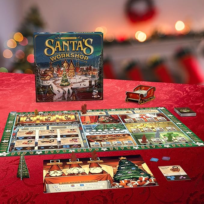 Santa's Workshop Standard Edition (2nd Ed) - Christmas-Themed Board Game by Elf Creek Games for Adults &amp Families Fun Holiday Strategy Game Worker Placement Game for 2-5 Players 30-60mins Gamep