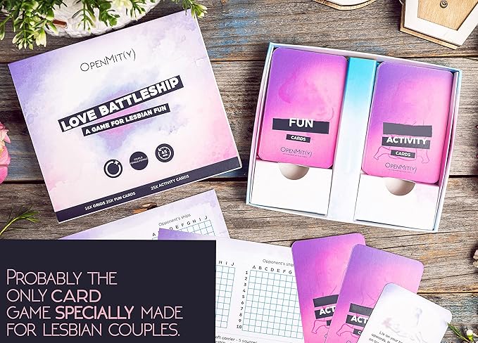 OpenMity Love Battleship – Fun &amp Playful Game for Lesbian Couples – Cute Game for Date Night Ideas