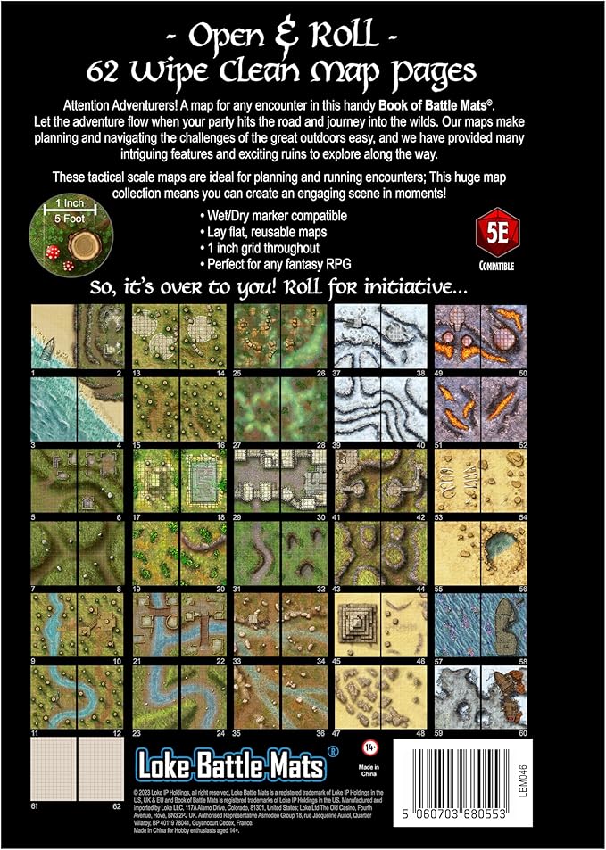 Giant Book of Battle Mats Wilds Wrecks &amp Ruins by Loke - Merchandise Game