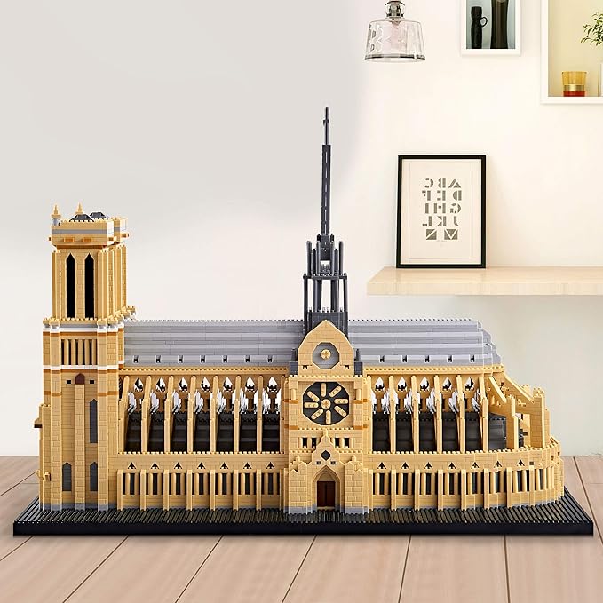 Architecture Series Mini Bricks for Adults and TeensFrance Notre Dame de Paris Mini Building Blocks SetMicro Blocks Set7380 PCSLandmark Model