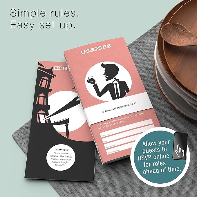 Culinario Mortale Murder at The Grand Hotel - A Modern Murder Mystery Dinner Party Game for 6-8 Players