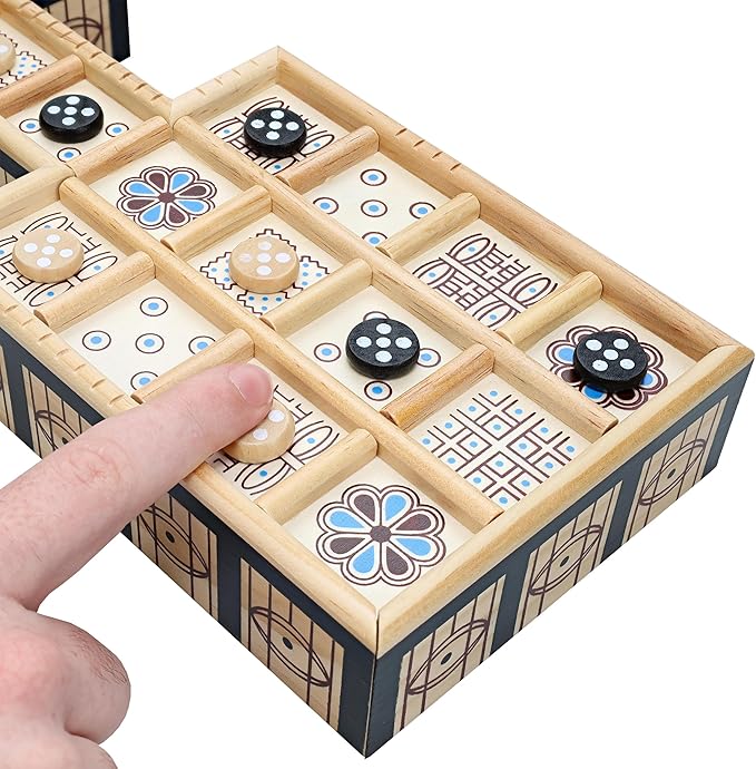 WE Games The Royal Game of UR - Wood Board with Storage Drawer | One of The Oldest Strategy Games in The World