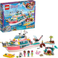 LEGO Friends Rescue Mission Boat 41381 Toy Boat Building Kit with Mini Dolls and Toy Sea Creatures Rescue Playset Includes Narwhal Figure Treasure Box and More for Creative Play (908 Pieces)