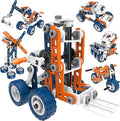 MOBIUS Toys 12-in-1 STEM Construction Kit - 152-Piece Building Set for Kids Ages 4-12 - Educational Engineering Toy for Boys &amp Girls to Build Cars Trucks Motorcycles &amp More Creative Learnin