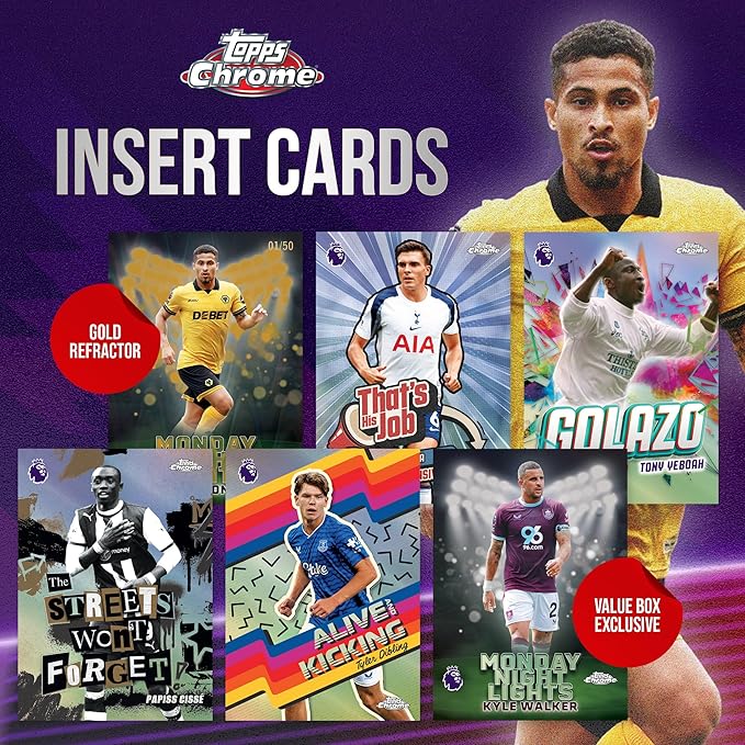 2026 Topps Chrome Premier League Soccer - Factory Sealed - Value Box