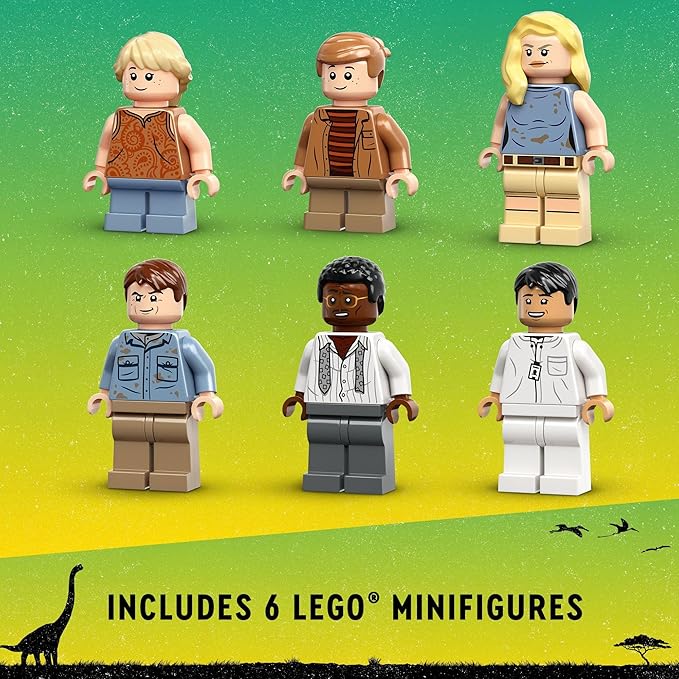 LEGO Jurassic Park Visitor Center: T. rex &amp Raptor Attack 76961 Buildable Dinosaur Toy Gift for Teens and Kids Aged 12 and Up Including a Dino Skeleton Figure 6 Minifigures and More