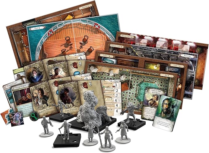 Mansions of Madness Horrific Journeys Expansion - Set Sail for Unimaginable Terror! Cooperative Mystery Game Ages 14+ 1-5 Players 2-3 Hour Playtime Made by Fantasy Flight Games