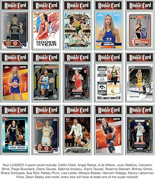 LOADED! Womens Basketball Collector's Box: 4 Certified Mint+ Rookie Cards &amp Rarities - Caitlin Clark Angel Reese A'ja Wilson Sabrina Ionescu Kelsey Plum and more