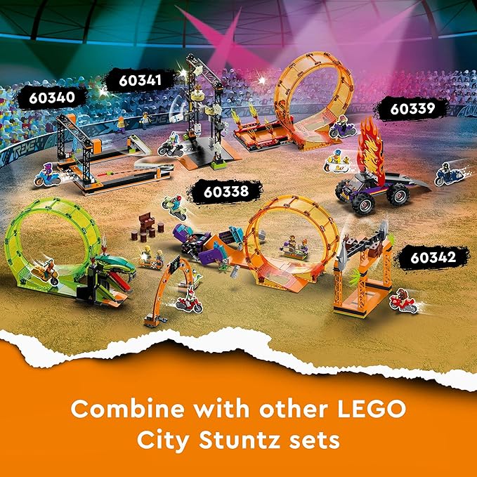 Lego City Stuntz Smashing Chimpanzee Stunt Loop 60338 Building Toy Set for Boys Girls and Kids Ages 7+ (226 Pieces)