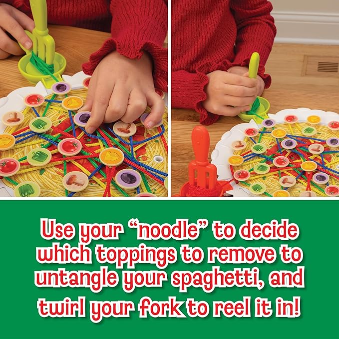Ready Set Spaghetti Board Game – Kids Games Family Game Multi-Player Board Games for Family Night Preschool Toys Hand-Eye-Coordination Game Ages 6+