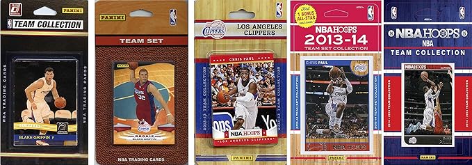 NBA Los Angeles Clippers 5 Different Licensed Trading Card Team Sets Brown One Size