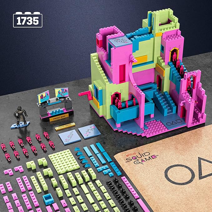 MEGA Squid Game Action Figure Building Toy The Staircase with 1707 Pieces Motion and Poseable Figure for Collectors (Amazon Exclusive)