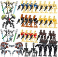 Toysvill Battle Robots Building Block Set 35 PCS Military Droid Minifigures with Weapons Construction Toy