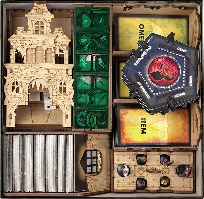 TowerRex Organizer for Betrayal at House on The Hill 2nd Ed Board Game Widow's Walk Expansion Storage Insert Accessories Upgrade