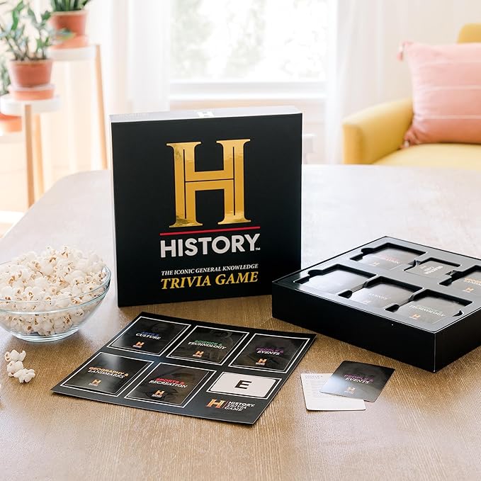 HISTORY Channel Trivia Game Deluxe – 2400 General Knowledge Questions Including 80s &amp 90s Trivia | HISTORY Trivia Card &amp Party Game for Adults Families &amp Board Game Night – Great Gift for