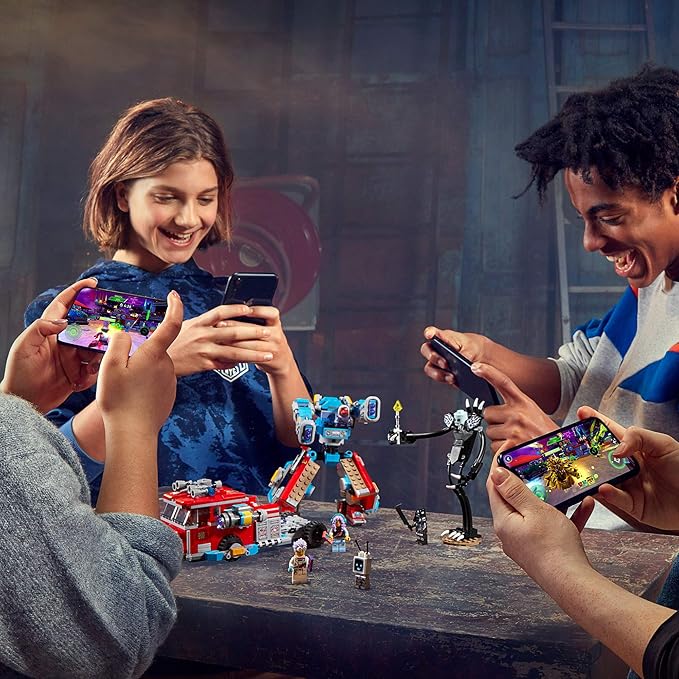 LEGO Hidden Side Phantom Fire Truck 3000 70436 Augmented Reality (AR) Fire Truck Toy App-Driven Ghost-Hunting Kit Includes a Mecha Robot 5 Minifigures and a Harbinger Figure (760 Pieces)