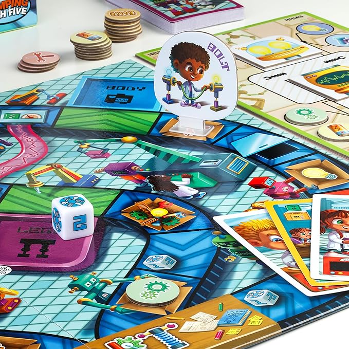 Robot Builders Board Game - Exciting Robot Building Competition for Kids Ages 5 and Up - Children Learn New Skills While Racing to Collect Matching Tools and Parts