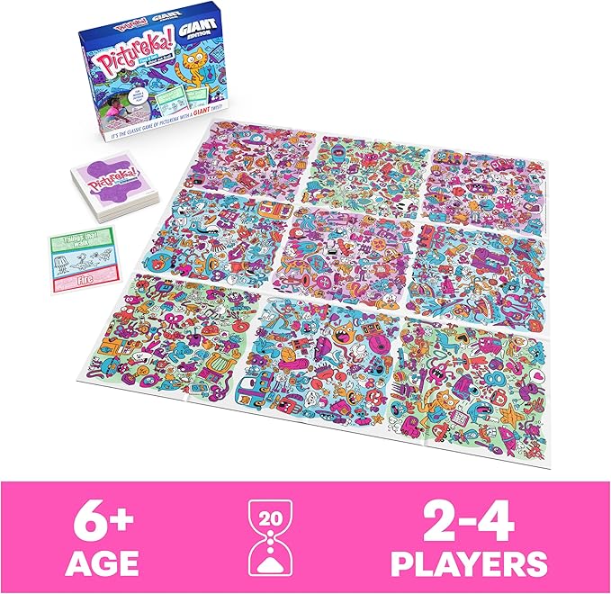 Spin Master Games Pictureka. Giant Edition Family Game for Indoor &amp Outdoor Fun with Big Oversized Board for Family and Kids 2-4 Players Ages 6 &amp Up