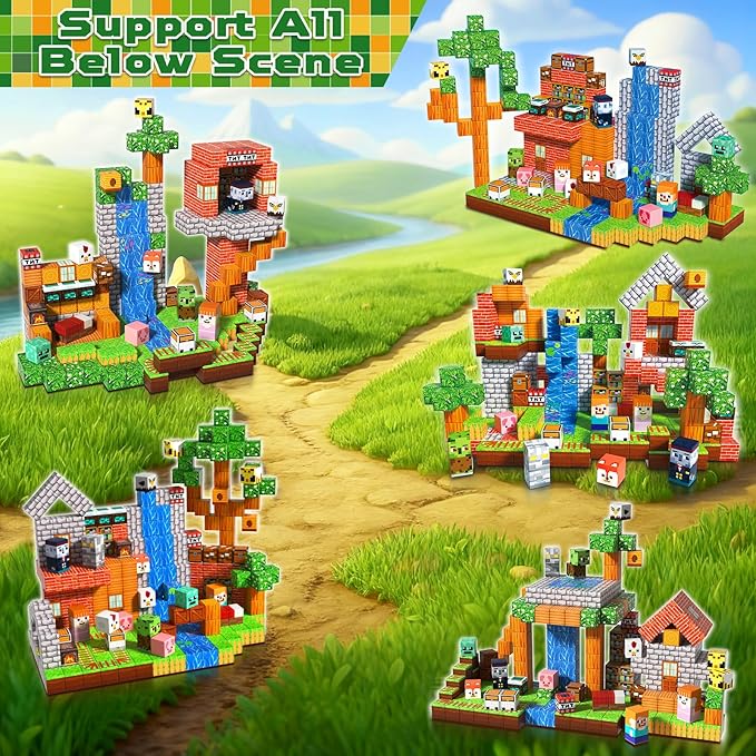 300 PCS Magnetic Blocks - Magnetic Building Blocks Stacking Magnets for Kids Sensory Toy for STEM Montessori Sensory Toys for Kids 3+ Boys and Girls Easter Christmas Birthday Gifts