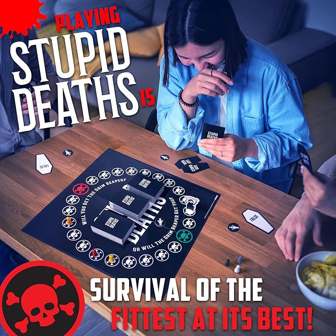 University Games | Stupid Deaths The Party Game for Adults &amp Teens Ages 12 &amp Up (01404)