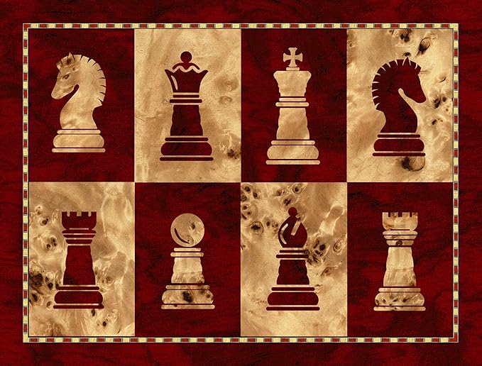 HPL Large High Gloss Cherry and Burlwood Color Locking Chess Storage Box for up to 4 3/4 inch Men Set