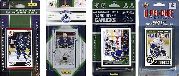 NHL Vancouver Canucks 4 Different Licensed Trading Card Team Sets Brown One Size