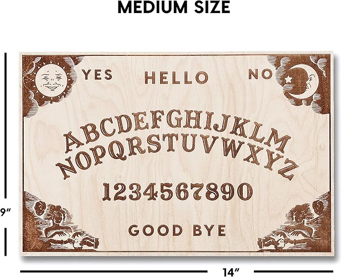Medium Classic - Wooden Spirit Board - Spirit Board - Handmade Talking Spirit Board With Wooden Planchette - Handmade Wooden Premium Quality Talking Board (Medium Classic Style)