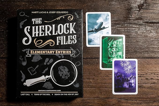 Indie Boards &amp Cards Sherlock Files: Elementary Entries - Cooperative Modern Detective Game - for 1 to 8 Players Ages 14+