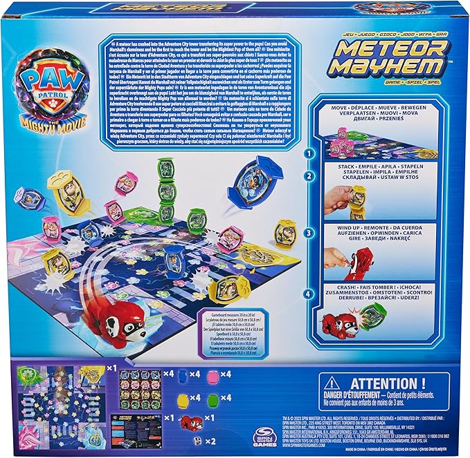 PAW Patrol: The Mighty Movie Meteor Mayhem Game | Kids' Toys | Gifts for Kids | Movie 2 | Games for Ages 4 and Up