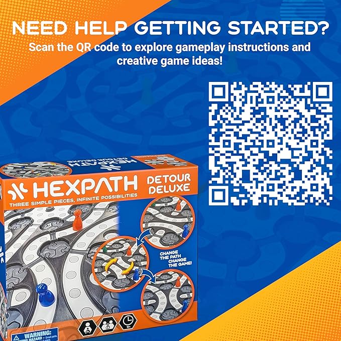 HexPath 5-in-1 Modular Strategy Board Game (1-6 Players) | 7+ Years | 15 min Playtime | Perfect Board Game for a Family Game Night | Best for Kids Birthday Gift | MESH Accredited