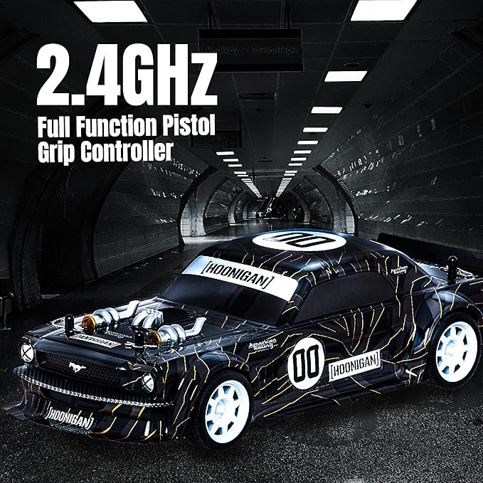 Hoonigan Mustang Remote Control RC Car for Kids – 3.7V 2.4 GHz Detailed Replica Design USB Rechargeable Battery Included 1:16 Scale 150 ft Range 6 Mph
