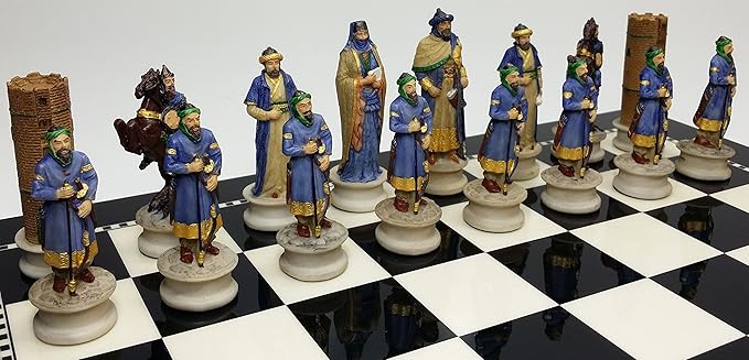 Medieval Times Crusades Chess Men Set Arabians vs Christians Crusade - NO Board