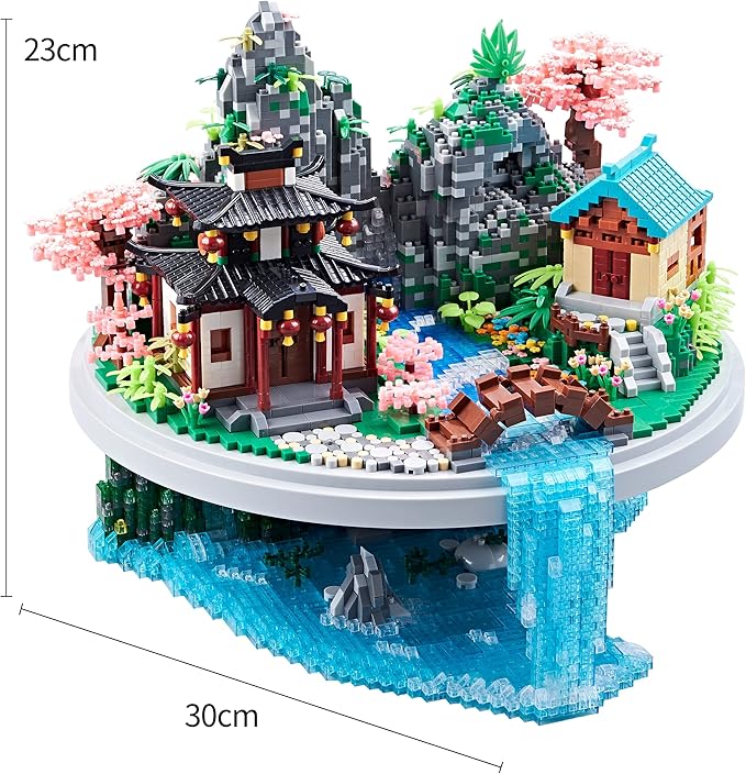 7626 PCS Micro Building Blocks Set Chinese Peachtree Model for Adults Decorative Creative Present for Adult Age of 14+ Cherry Blossom Tree Building Set