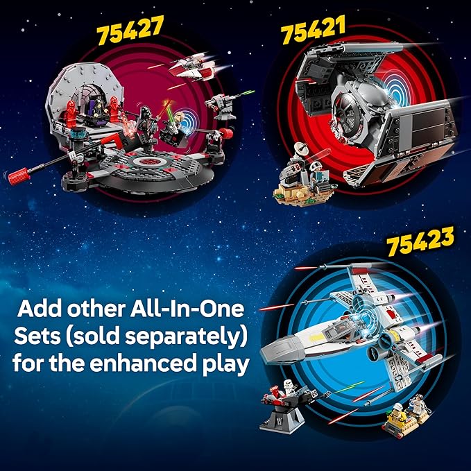 LEGO Star Wars SMART Play: Throne Room Duel &amp A-Wing Interactive Building Toy - All-in-One Set - Reacts to How You Move and Play with a SMART Brick - Gift for Boys Girls and Kids Ages 9+ - 75427