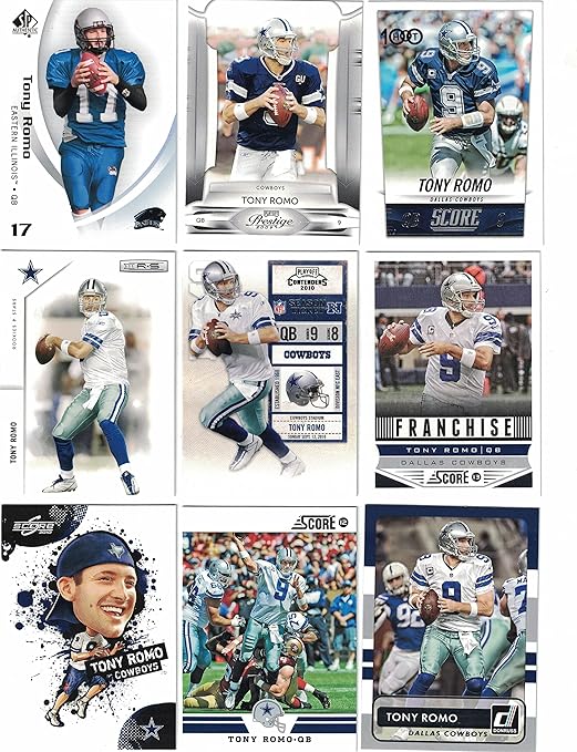 Tony Romo / 20 Different Football Cards Featuring Tony Romo! Dallas Cowboys!