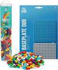 PLUS PLUS 240 Piece Interlocking Building Blocks for Kids Open Ended Connecting Toys STEM Bin Mini Manipulatives - Rainbow Mix Play Tube &amp Baseplate